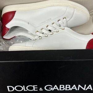 Leather D&G red sneakers - Men